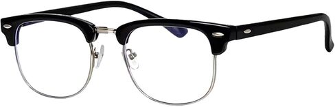 Vintage Half Frame Glasses, Fake Non Prescription Glasses, Cute Fashion Clear Lens Eyeglasses for Women Men in Saudi Arabia