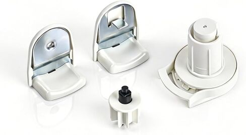 28mm Roller Blind Repair Kit - Heavy Duty Brackets, Brake & End Cap for OD 1-1/8" Tube | Fix Loose, Wobbling or Broken Window Shades | Side or Top Mount (White, 1 Pair) in Saudi Arabia
