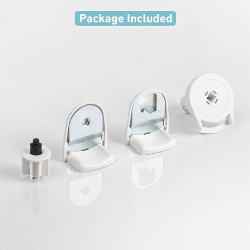 28mm Roller Blind Repair Kit - Heavy Duty Brackets, Brake & End Cap for OD 1-1/8" Tube | Fix Loose, Wobbling or Broken Window Shades | Side or Top Mount (White, 1 Pair) in Saudi Arabia