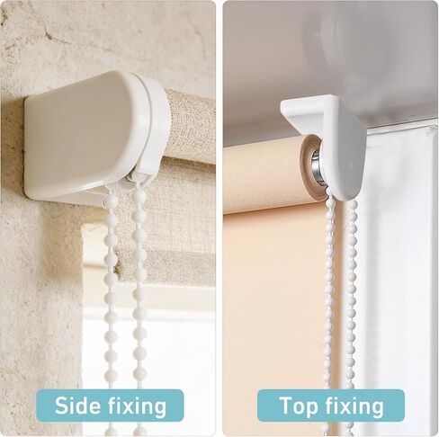 28mm Roller Blind Repair Kit - Heavy Duty Brackets, Brake & End Cap for OD 1-1/8" Tube | Fix Loose, Wobbling or Broken Window Shades | Side or Top Mount (White, 1 Pair) in Saudi Arabia