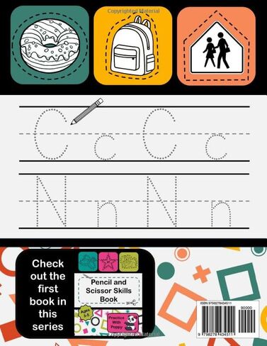 Alphabet Tracing and Color, Cut & Paste: Pencil and Scissor Skills Activity Book for Preschoolers and Kindergarteners to Practice A-Z Uppercase and ... Tracing, and Color, Cut & Paste Book Two) in Kuwait