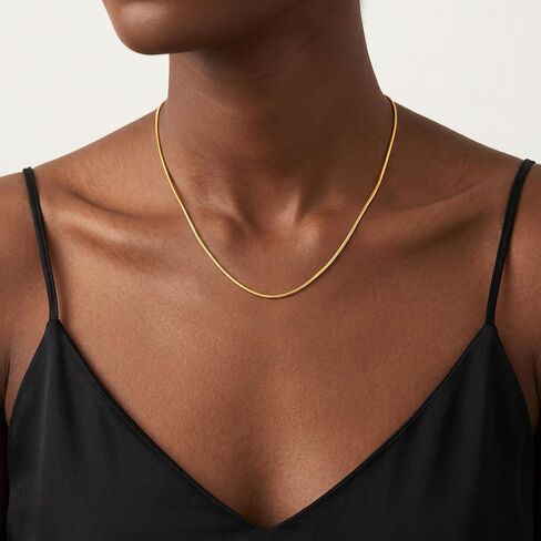 S925 Sterling Silver Chain for Women, 1.5mm Sterling Silver Snake Chain Necklace Thick Sturdy Colourfast Necklaces Jewelry for Women 16/18/20/22 Inch in Saudi Arabia