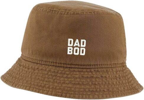 Men's Bucket Hat Dad BOD Embroidered Cotton Washed Unisex Casual Fisherman Hat in Kuwait