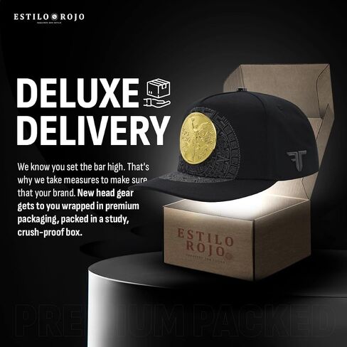 Ferreti Hats FT168 Mexican Centenario de Oro de 50 Pesos Black Hat - Black Baseball Cap for Men & Women - Premium Adjustable Cap, Gorra Negra para Hombre y Mujer in Saudi Arabia