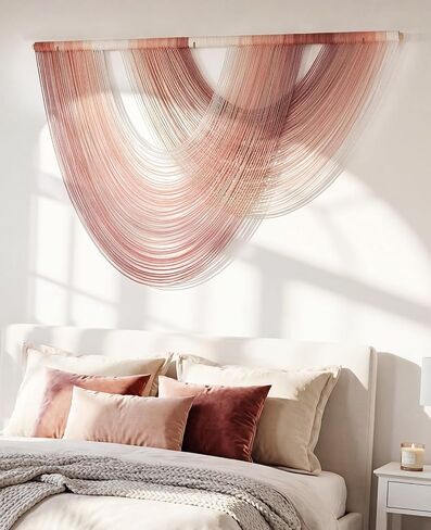 Tempospark Large Macrame Wall Hanging, 59x39 Inch Boho Wall Hanging, Macrame Wall Art Hand-dyed Ombre Design for Bedroom Living Room Apartments Entryways, or Above Bed in Saudi Arabia