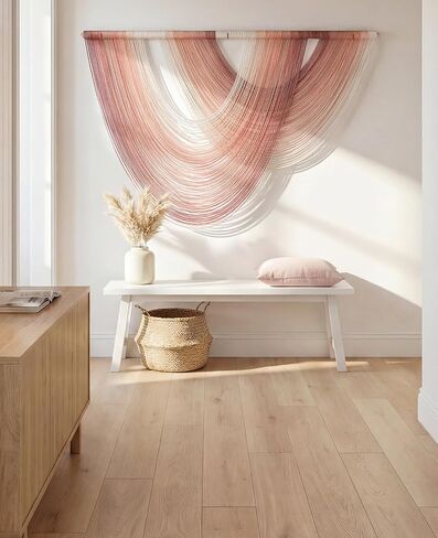 Tempospark Large Macrame Wall Hanging, 59x39 Inch Boho Wall Hanging, Macrame Wall Art Hand-dyed Ombre Design for Bedroom Living Room Apartments Entryways, or Above Bed in Saudi Arabia