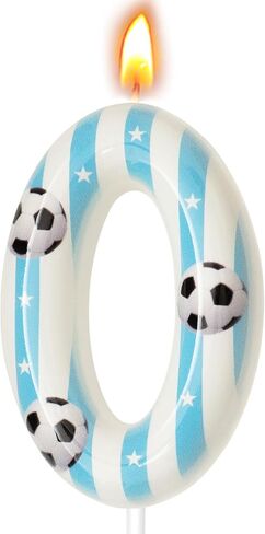 Soccer Themed Birthday Candles, Number Candles for Birthday Party Cake Decoration Supplies (Blue, Number 8) in Saudi Arabia