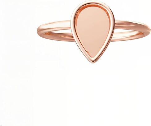 Love Catcher DIY Ring Sterling Silver Teardrop Blank Ring Setting in Kuwait
