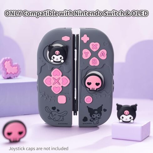 Switch Joy Con Controller Skin,Soft Silicone Protective Cover Case,Cute Anti-Scratch Protective Case for Nintendo Switch/OLED Joy Con in Kuwait