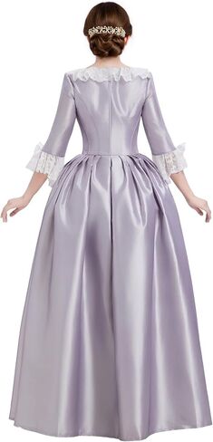 daizbella Women's Renaissance Dress Top Brooch Skirt Medieval Costume Oil Painting Style Retro Medieval Dress in Kuwait