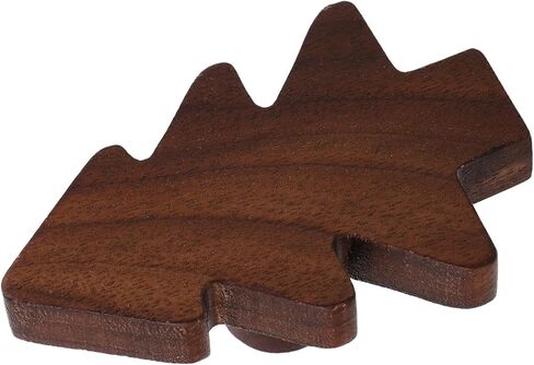 Housoutil 3pcs Christmas Tree Drawer Pull Handles Natural Black Walnut Wood Cute Cabinet Knobs for ’ Room Dresser Wardrobe Cupboard Decor in Kuwait