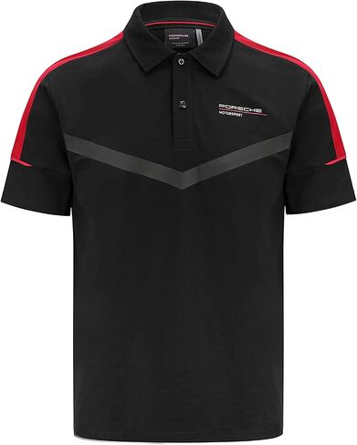 Porsche Motorsport Men's Fanwear Polo Shirt- Black (X-Large) in Saudi Arabia