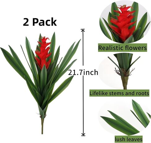 COTSEN 2 Pcs 21 inch Artificial Flowers Plants Artificial Phoenix Pear Flower Plant Fake Succulent Plants for Office Family Indoor Outdoor Decor in Saudi Arabia