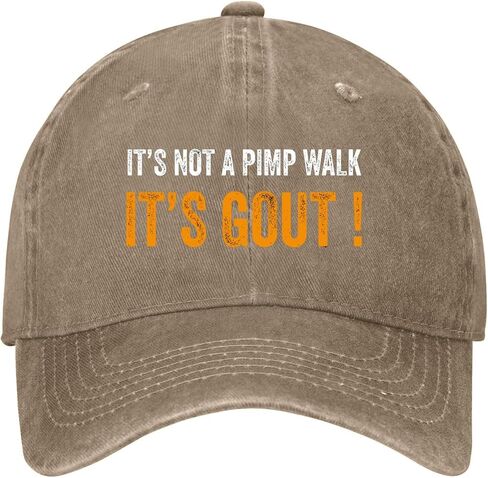 It's Not A Pimp Walk It's Gout Hat for Mens Trendy Washed Distressed Baseball in Kuwait