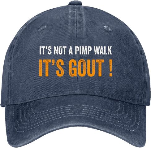 It's Not A Pimp Walk It's Gout Hat for Mens Trendy Washed Distressed Baseball in Kuwait