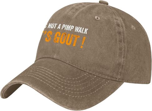 It's Not A Pimp Walk It's Gout Hat for Mens Trendy Washed Distressed Baseball in Kuwait