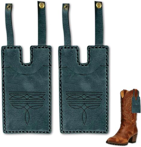 2Pcs Boot Wallet Women,Western Leather Cowgirl Boot Wallet with Snap Strap,Cowboy Boot Accessories for Party Rodeo Concert in Saudi Arabia