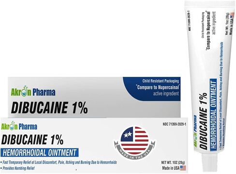 Dibucaine 1% Ointment 2 Oz. (56 gm) by Akron Pharma in Saudi Arabia