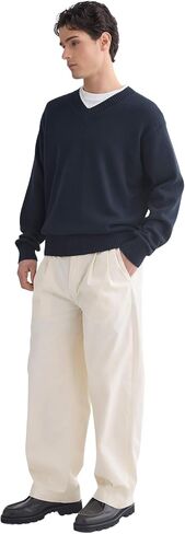 Everlane Men's Pull-On Easy Trouser | GOTS Organic Cotton Stretch Pleated Relaxed-Fit Dress Pant in Saudi Arabia
