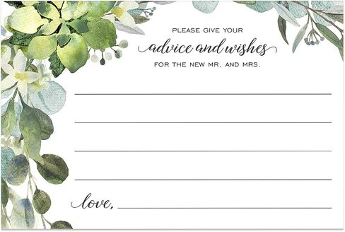 Lush Greenery Share A Memory Card Pack / 50 Beautiful Memorial Event Floral Note Cards / 4" x 6" Flat Celebration Of Life Funeral Retirement Wedding Guest Book Cards/Made In The USA in Saudi Arabia