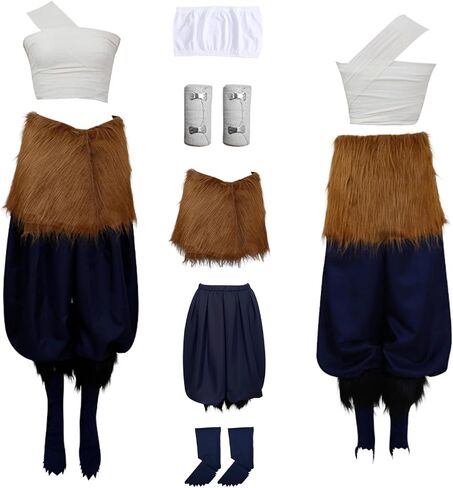 Inosuke Hashibira Costume Outfit Inosuke Costume Female Suit Full for Halloween Party Set in Saudi Arabia