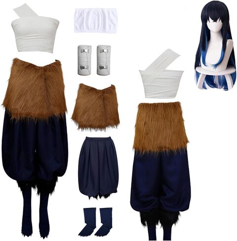Inosuke Hashibira Costume Outfit Inosuke Costume Female Suit Full for Halloween Party Set in Saudi Arabia