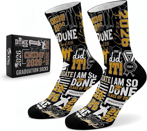 Graduation Socks 2026 with Gifts Box, Class of 2026 Congrats Grad Gifts for College High School in Saudi Arabia