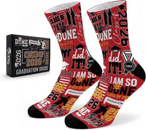 Graduation Socks 2026 with Gifts Box, Class of 2026 Congrats Grad Gifts for College High School in Kuwait