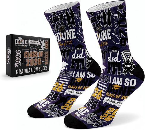 Graduation Socks 2026 with Gifts Box, Class of 2026 Congrats Grad Gifts for College High School in Kuwait