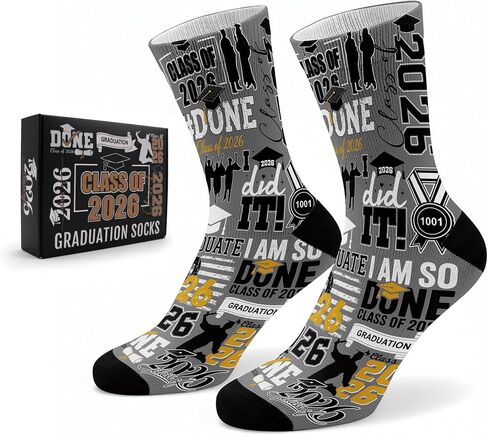 Graduation Socks 2026 with Gifts Box, Class of 2026 Congrats Grad Gifts for College High School in Kuwait
