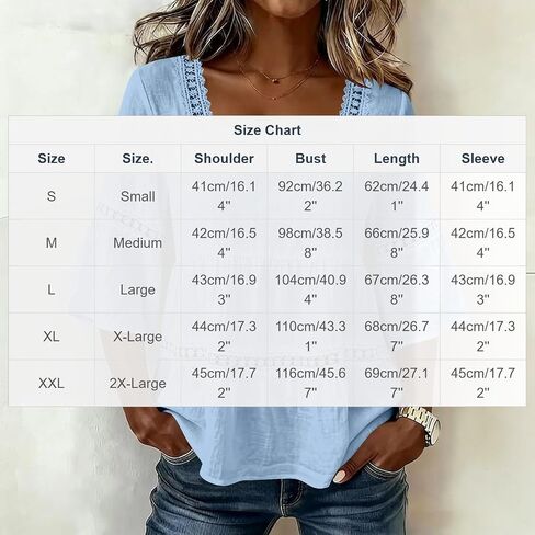 Linen Shirts for Women Cotton 3/4 Sleeve Lace Trim Peplum Tops Square Neck Trendy Casual Flowy Tunic Blouse in Saudi Arabia