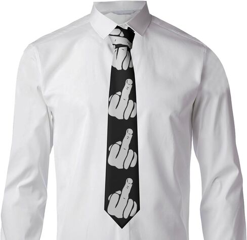 Peynir Hand Middle Finger Men'S Skinny Neck Ties Novelty Fashion Necktie For Weddings Party Business in Saudi Arabia