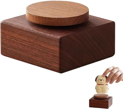 OULIGET Walnut DIY Music Box Base,Mechanical Music Box Handicraft,Customizable Vintage Musical Gift,Minimalist Ornaments for Creative Desktop Decor,Castle in the Sky in Saudi Arabia