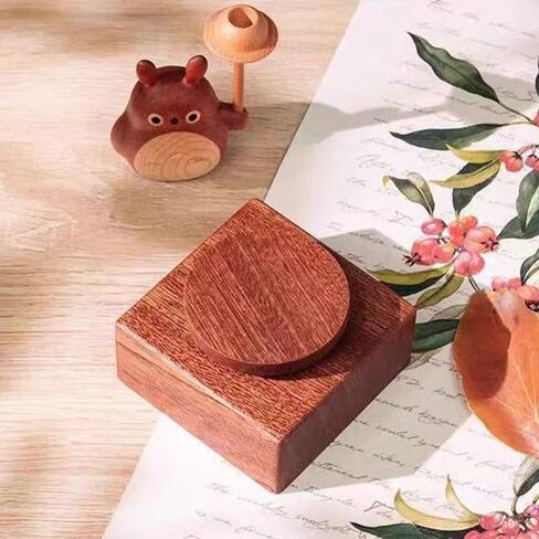 OULIGET Walnut DIY Music Box Base,Mechanical Music Box Handicraft,Customizable Vintage Musical Gift,Minimalist Ornaments for Creative Desktop Decor,Castle in the Sky in Saudi Arabia