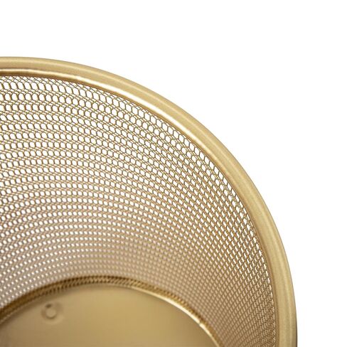 Martha Stewart Ryder Gold Mesh Metal Trash Can, 4.5 Gallon, Wastebasket for Office in Kuwait