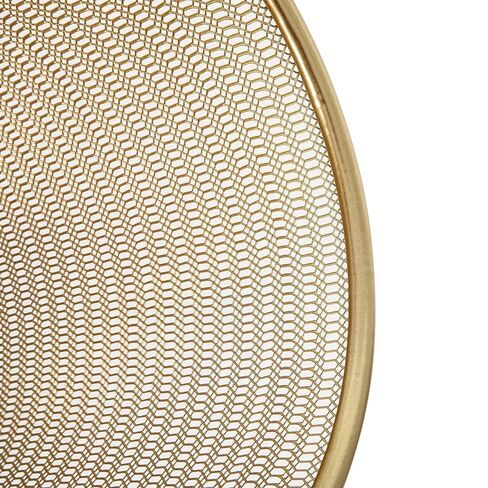 Martha Stewart Ryder Gold Mesh Metal Trash Can, 4.5 Gallon, Wastebasket for Office in Kuwait