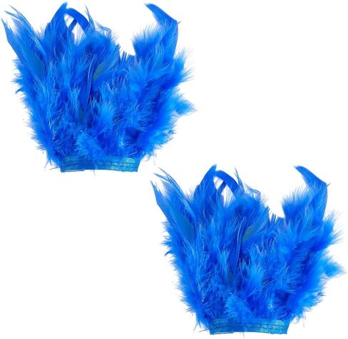 2pcs Feather Slap Bracelet Cuffs Women's Feather Wrist Cuffs Gothic Band Bracelet Wristband Gloves Wrist Decor for Carnival Dance Cosplay Birthday Party Costume Accessories in Kuwait