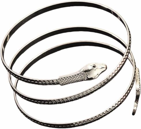 Snake Arm Cuff Minimalist Metal Armband for Women Swirl Bracelets and Upper Arm Cuff Bracelets Sparkle Halloween Costume Accessory for Cosplay Party 1 Piece in Saudi Arabia