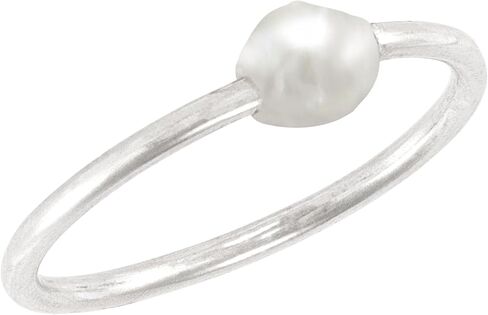 Silpada 'Understated' Sterling Silver Freshwater Pearl Stacking Ring in Kuwait