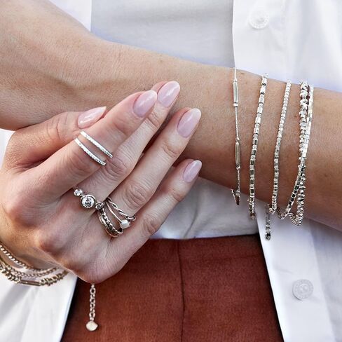 Silpada 'Understated' Sterling Silver Freshwater Pearl Stacking Ring in Kuwait