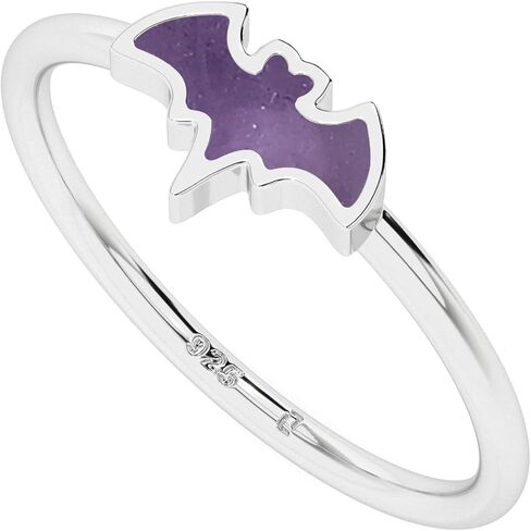Bat Shape Natural Gemstones Stackable Rings for Women in 925 Sterling Silver | Birthstone Jewelry Gifts for Her (Bezel-Set) in Kuwait