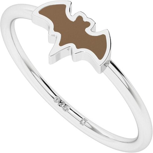 Bat Shape Natural Gemstones Stackable Rings for Women in 925 Sterling Silver | Birthstone Jewelry Gifts for Her (Bezel-Set) in Kuwait