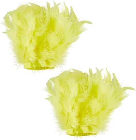 2pcs Feather Slap Bracelet Cuffs Women's Feather Wrist Cuffs Gothic Band Bracelet Wristband Gloves Wrist Decor for Carnival Dance Cosplay Birthday Party Costume Accessories in Kuwait