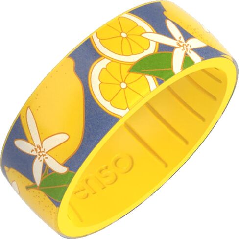 خاتم Enso Rings من السيليكون مطبوع عليه زهور - تصميم مريح ومرن للغاية in Kuwait