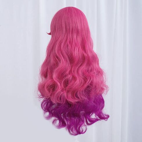 Game Cosplay Wig Women 70cm Long Curly Wave Wig Cosplay Anime Heat Resistant Synthetic Wigs Halloween in Saudi Arabia