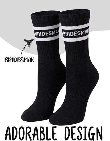 جوارب InnoBeta Bridesman Gifts Socks، هدية اقتراح رجل الشرف للأخ والأصدقاء في حفل الزفاف وحفلات الزفاف in Saudi Arabia