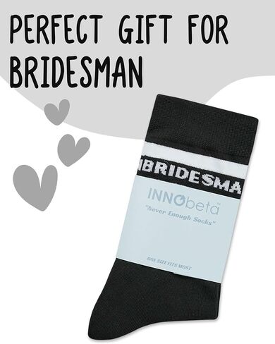 جوارب InnoBeta Bridesman Gifts Socks، هدية اقتراح رجل الشرف للأخ والأصدقاء في حفل الزفاف وحفلات الزفاف in Saudi Arabia