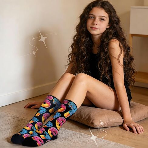 2 Pairs 67 Socks for Kids Boys & Girls, Funny 6–7 Socks Meme Design, Six Seven Ice Cream Drip, Stocking Stuffers for Teen Girls in Saudi Arabia