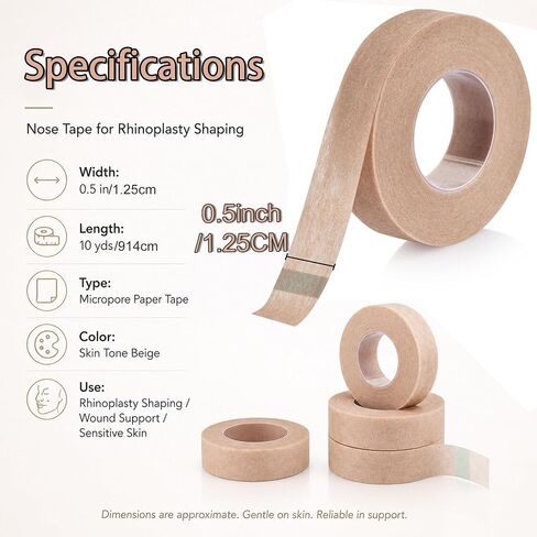 3 Rolls Nasal Nose Tape for Rhinoplasty Shaping(0.5inch x 10yards） in Saudi Arabia