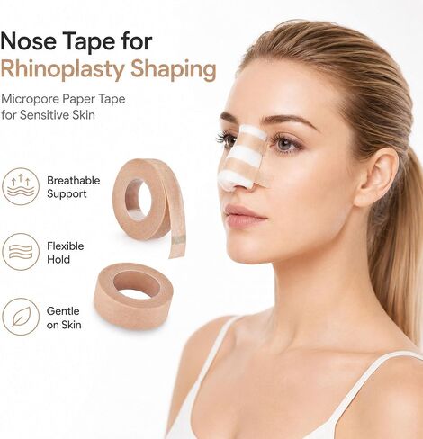 3 Rolls Nasal Nose Tape for Rhinoplasty Shaping(0.5inch x 10yards） in Saudi Arabia
